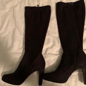 Tahari black knee high boots